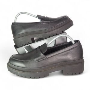 Patina by Portland Chunky Platform Penny Loafers Black Women's 10/41